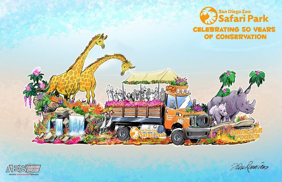 San Diego Zoo Safari Park presente en la edición 134 del Desfile de las Rosas